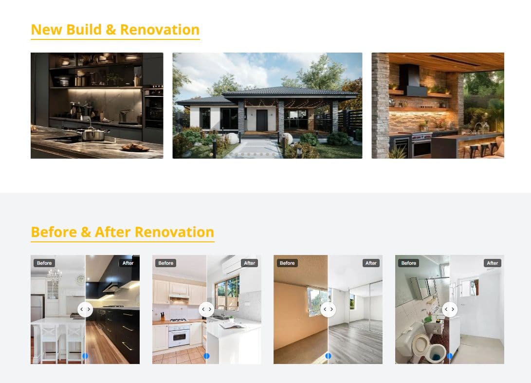 Shinymarketing website design case next project renovation website